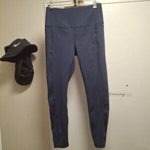 Spyder Navy Blue High-Waist Performance Leggings Sz M with Side Pockets